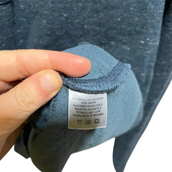 FAHERTY Men's Blue Heathered Henley Shirt - Picture 4 of 9